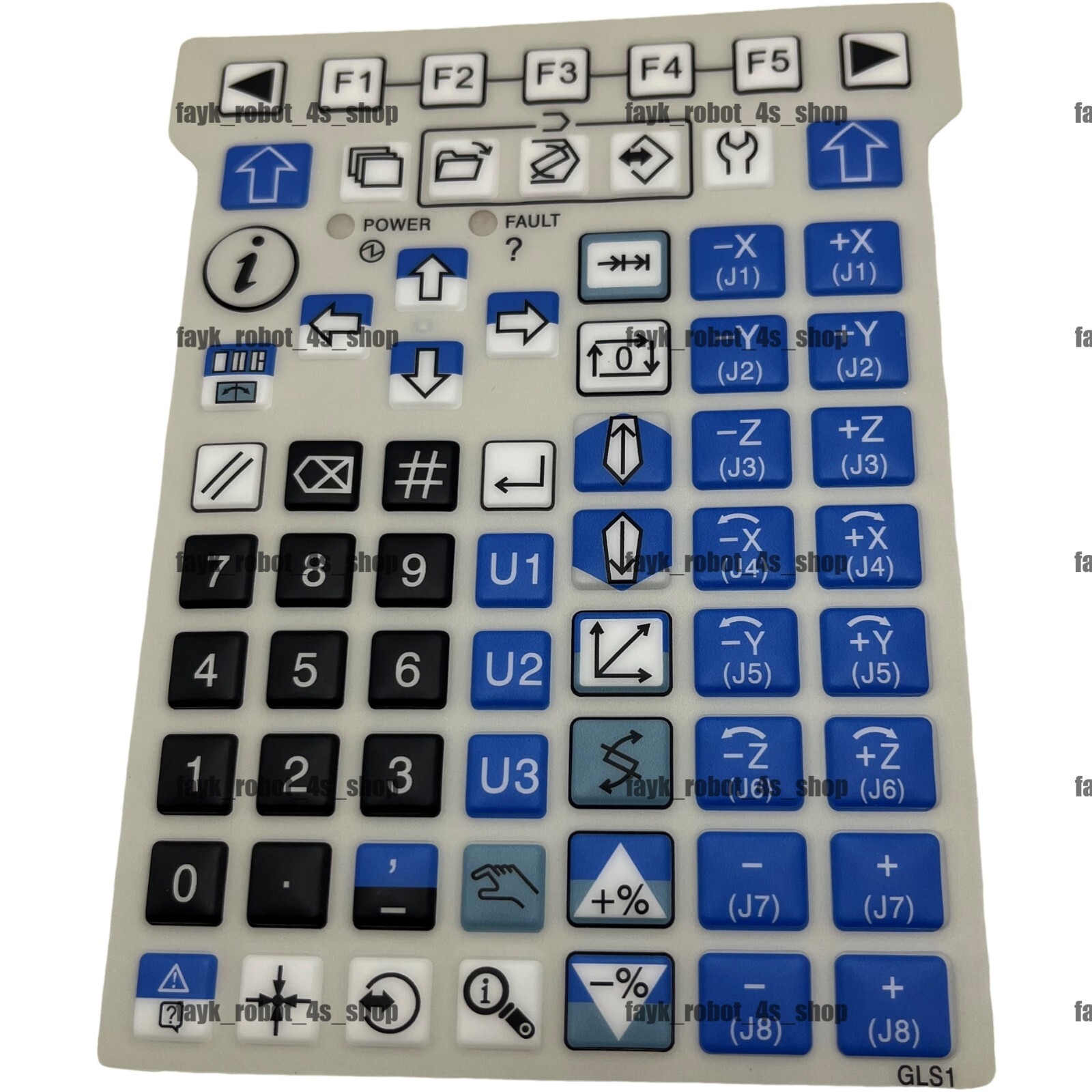 New For Fanuc A05B-2255/A05B-2256 flex pendant keypad Front Overlay button film