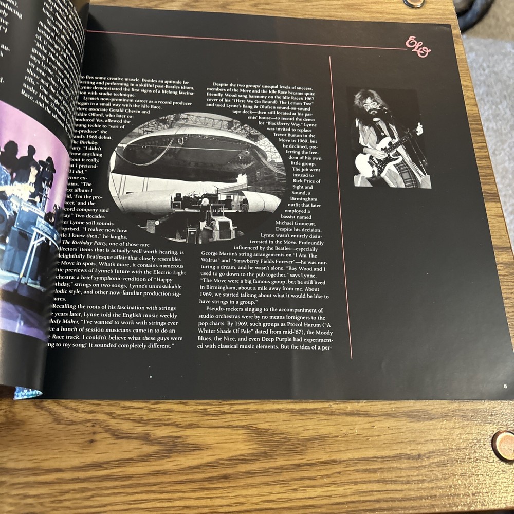 ELO Electric Light Orchestra Afterglow Epic Record INSERT only 1990