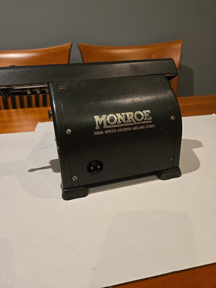 Monroe No 1 High Speed Adding Machine Calculator Electric Untested