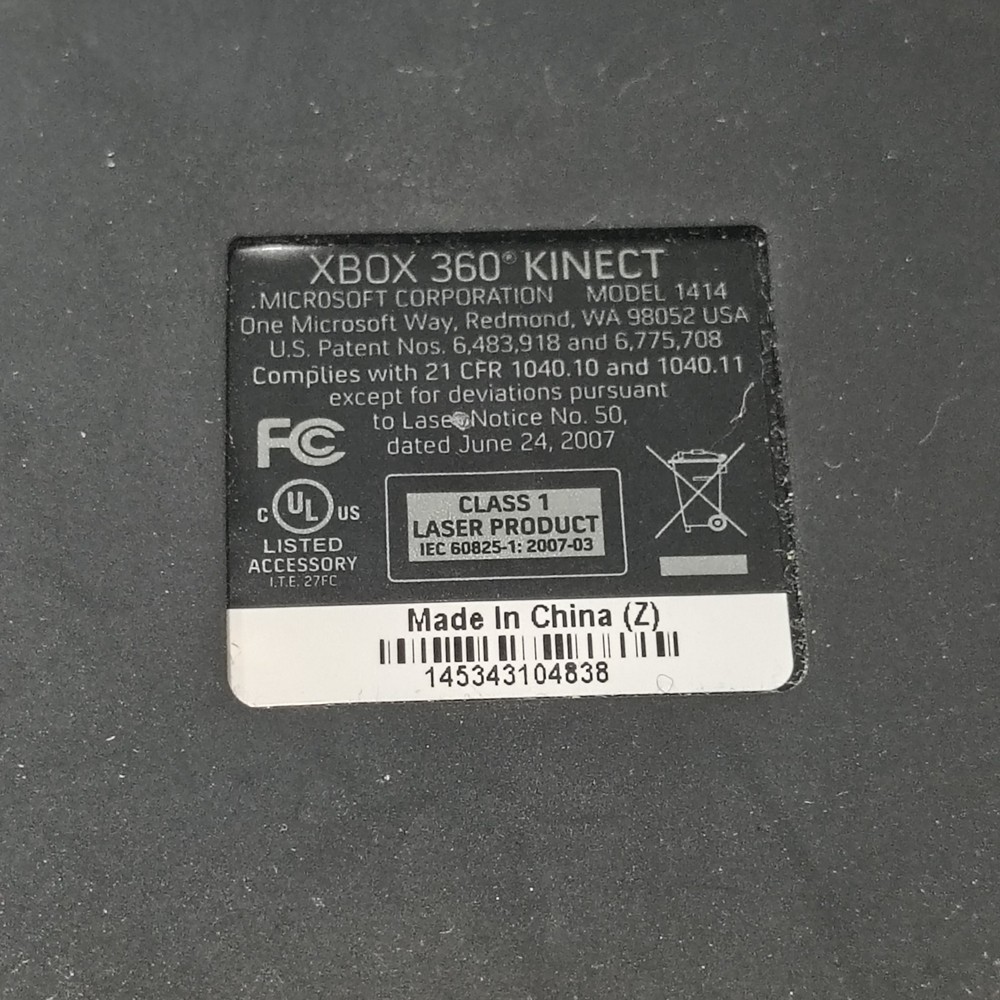 Xbox 360 Motion Kinect Sensor Bar Camera Black Model 1414-Tested & Working