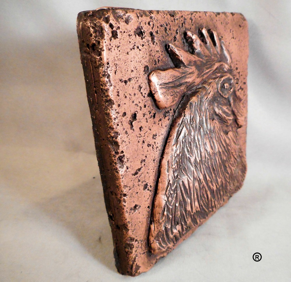 Copper Chicken,4"'x4" Wall Tile