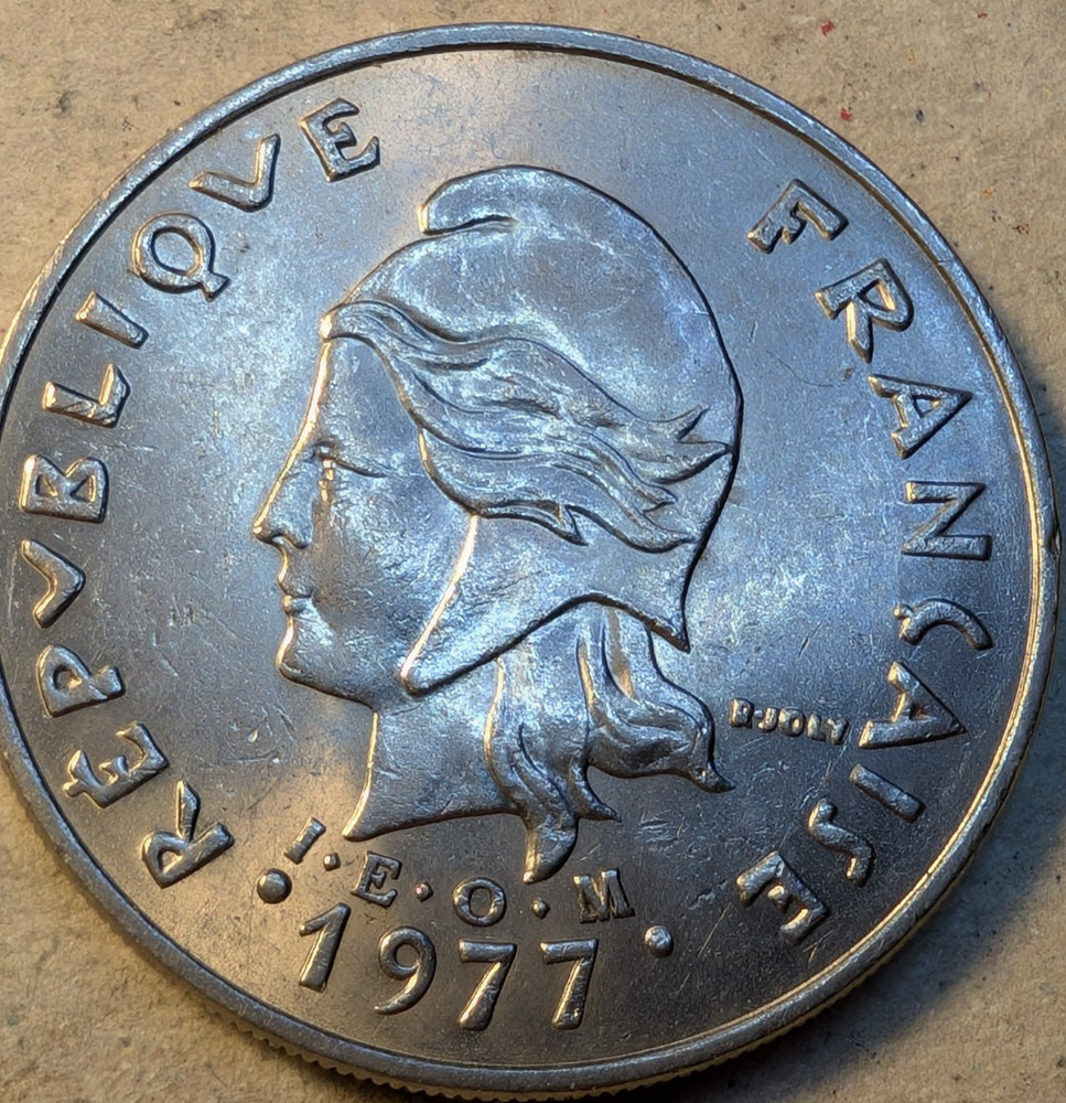 French Polynesia 20 francs 1977