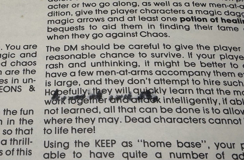 1981 TSR Dungeon Module B2 The Keep on the Borderlands D&D Basic Set Levels1-3