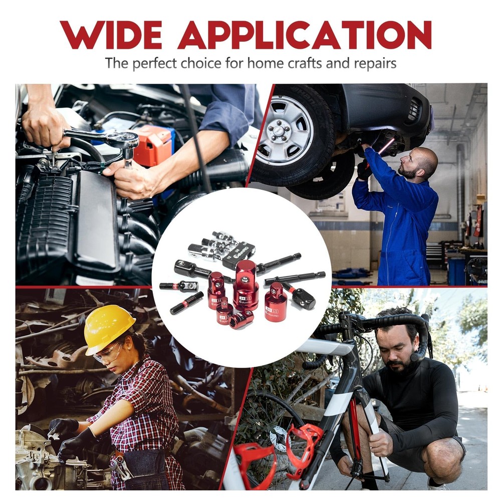 ColumPRO 5PCS Impact Socket Adapter Set, Converter & Reducer, 1/2