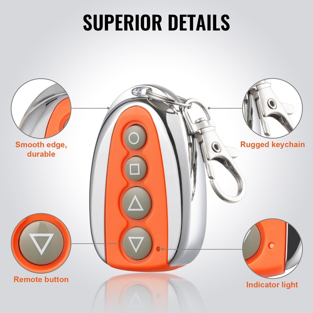 VEVOR Automatic Gate Remote Control 131ft 4-Button Sliding Gate Opener Remotes