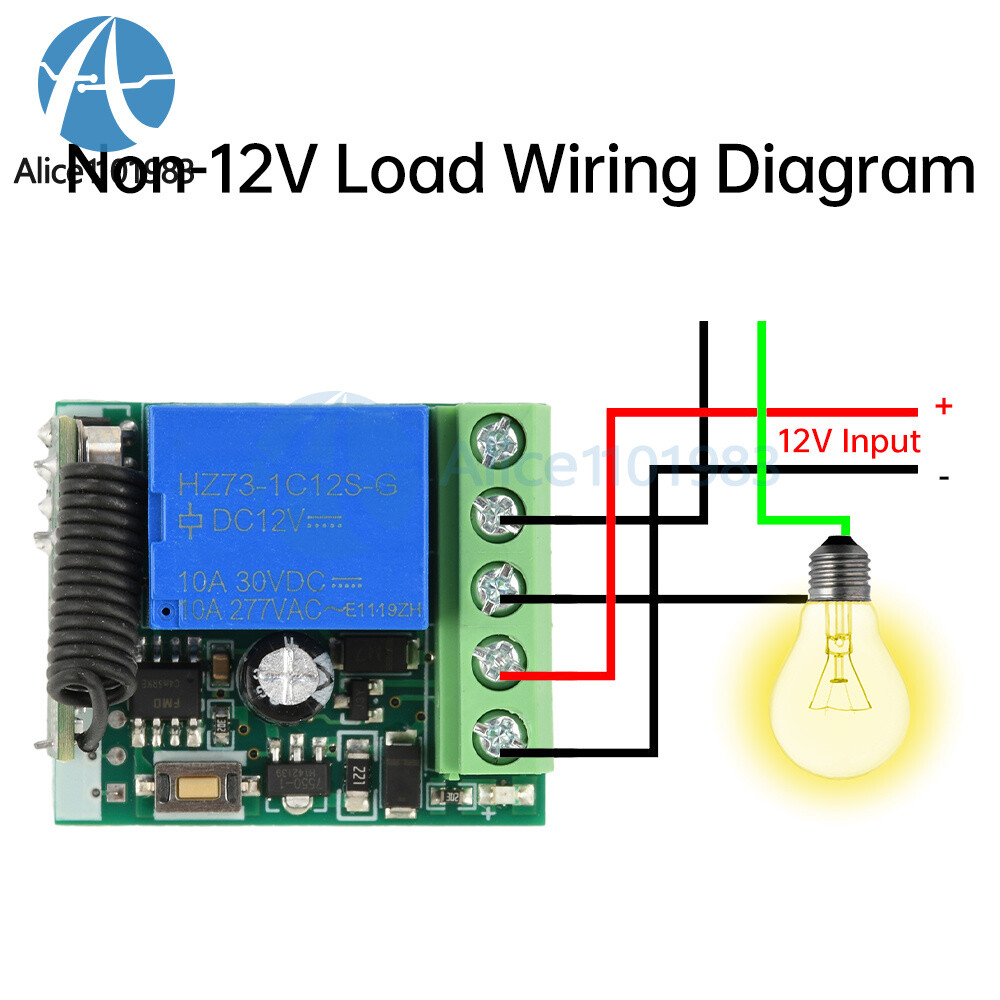 433Mhz Universal Wireless Remote Control Switch DC 12V Receiver Transmitter Set
