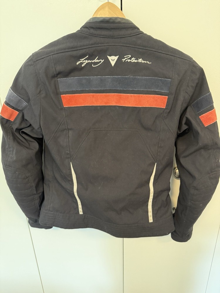 Dainese Codice Controllo Black Motorcycle Jacket Padded Armor Size 46 READ
