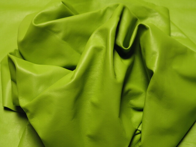 Lambskin Leather Thin Soft Lime Green
