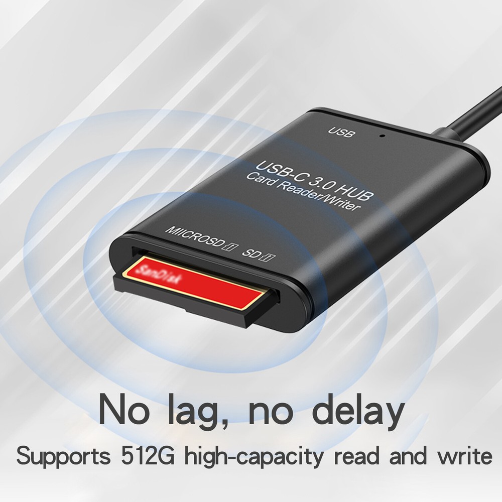 USB C to SD Card Reader Writer USB 3.0 OTG Adapter Micro SD Memory Card Reader