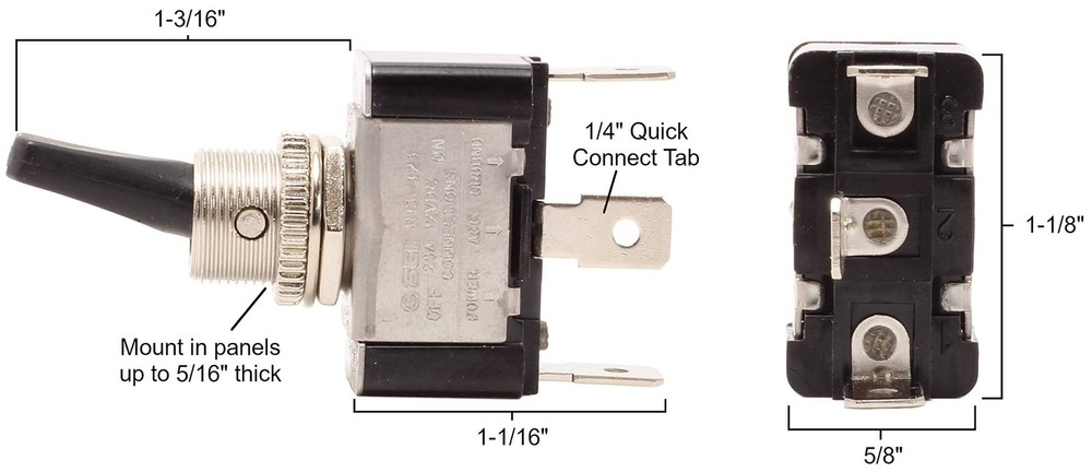 Fastronix 20 Amp Green LED Toggle Switch Kit ON-Off SPST