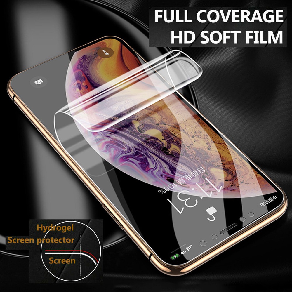For iPhone 15 14 13 12 Pro Max Soft Front+Back Hydrogel Screen Protector Film