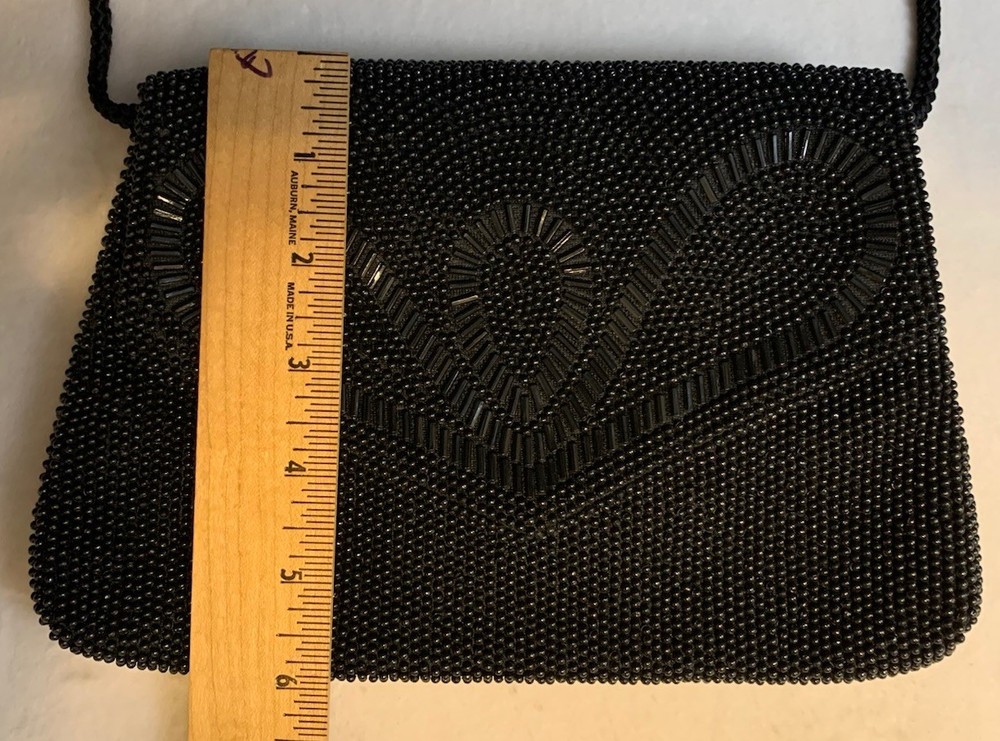 Beautiful Beaded Black Evening Purse