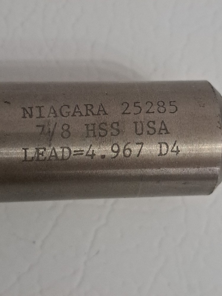 Niagara Cutter 25285 Two Flute Single End 7/8 Inch