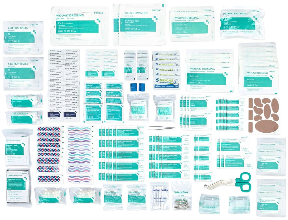 Large Wall Mountable & Portable First Aid Kit Cabinet for Large, Black