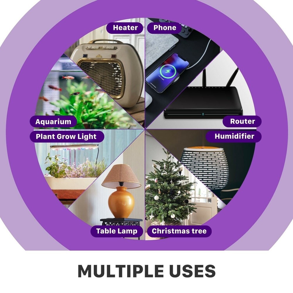 2x Indoor 7 Day 24hr Programmable Digital Wall Outlet Light Timer Plug In Switch