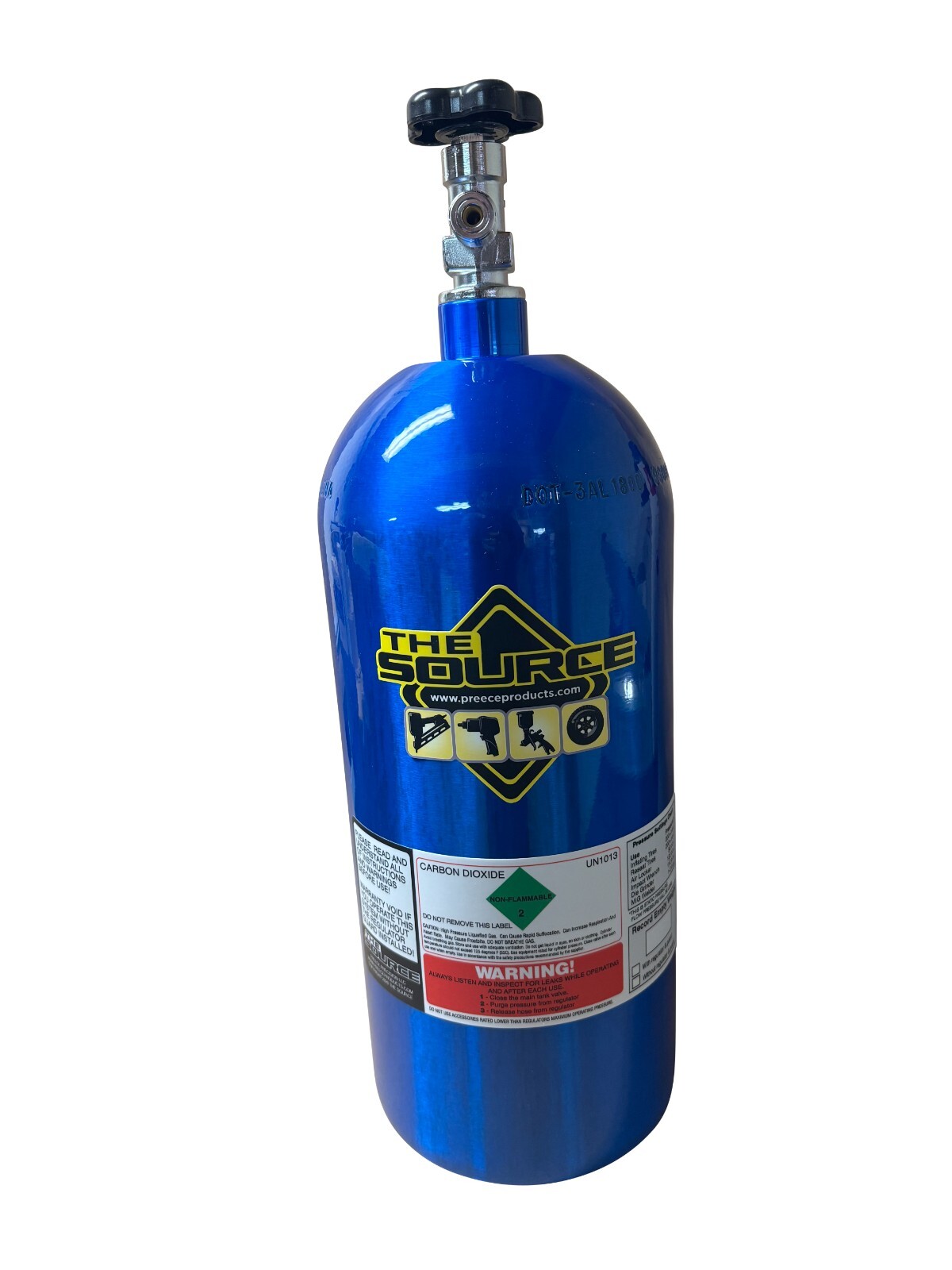 10 lb CO2 Aluminum Carbon Dioxide Tank Beverage Cylinder CGA320 Brass Valve