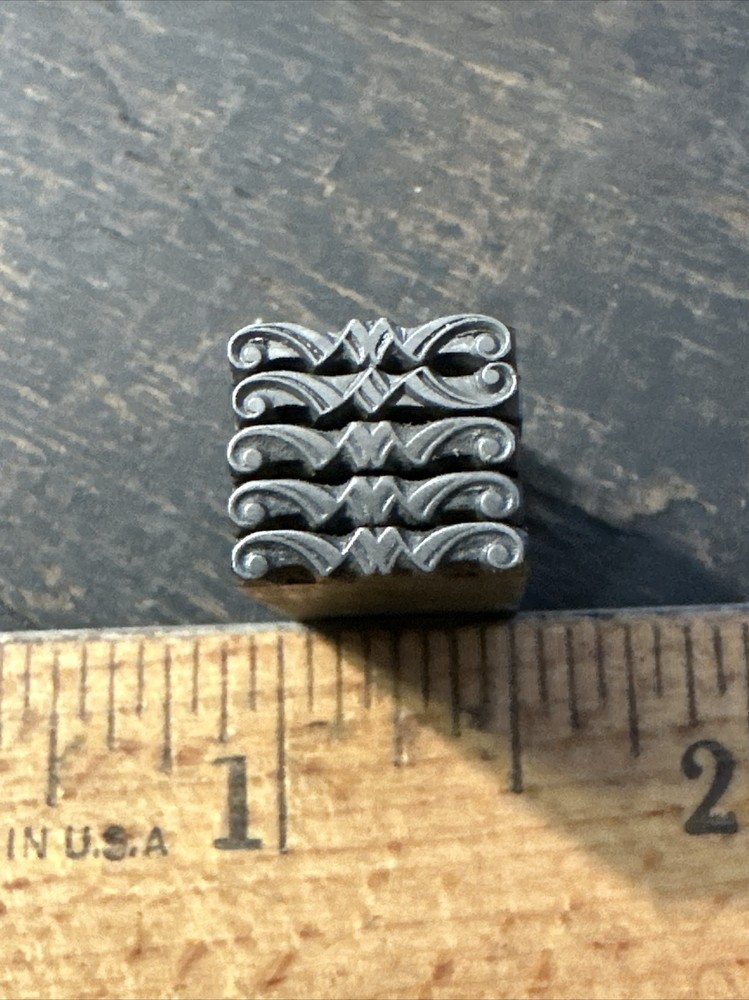 Print Blocks “ 5 Ornamental Borders “ Nice Lines,Thin Lead Blocks.