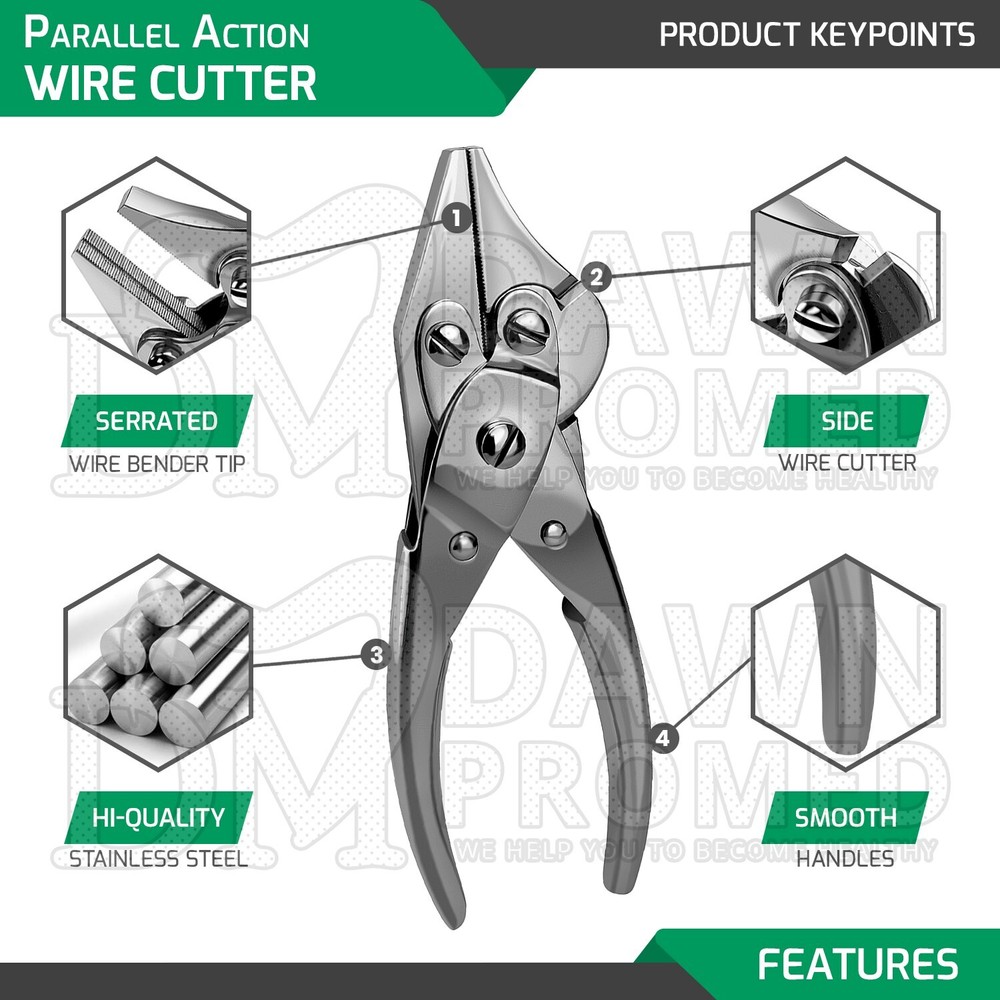 Parallel Action Wire Cutter 4.5" Nickel Plated Surgical Dental Instruments