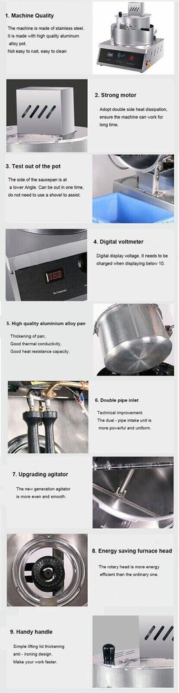 Popcorn Machine Single Pot Spherical Popcorn Maker Gas Automatic Ball Popcorn