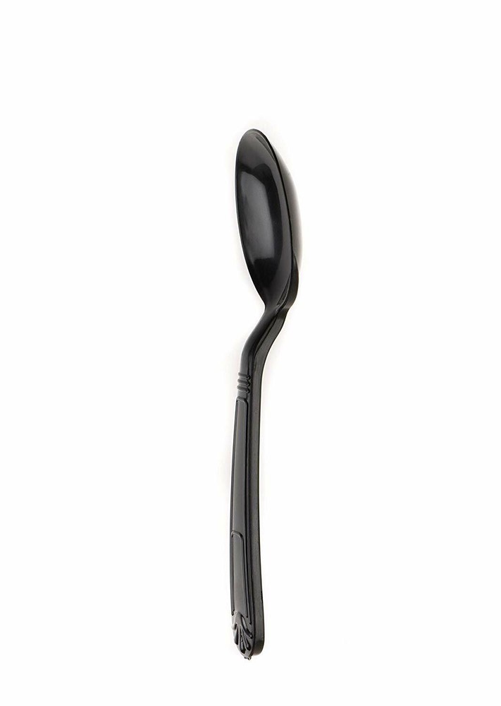 3000 Pack - Heavy Weight Plastic Spoons Black