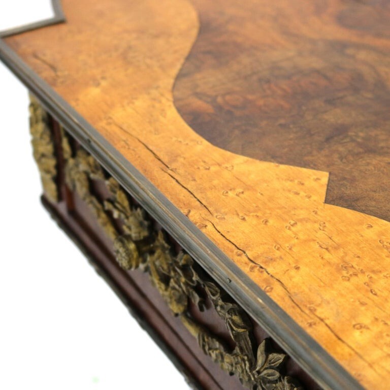 Antique Flame Mahogany, Birds Eye Maple and Ormolu Serving Table C1920