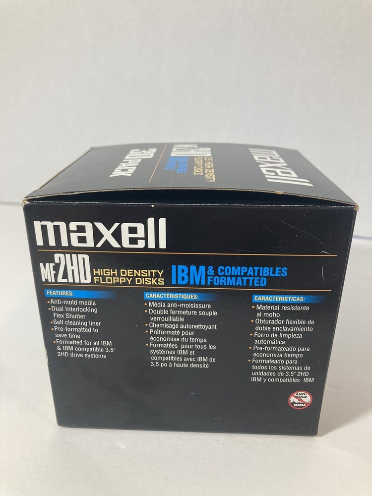 MAXELL Floppy Diskettes Disk 3.5" 1.44MB MF 2HD PC Formatted 27 Pack Open Box