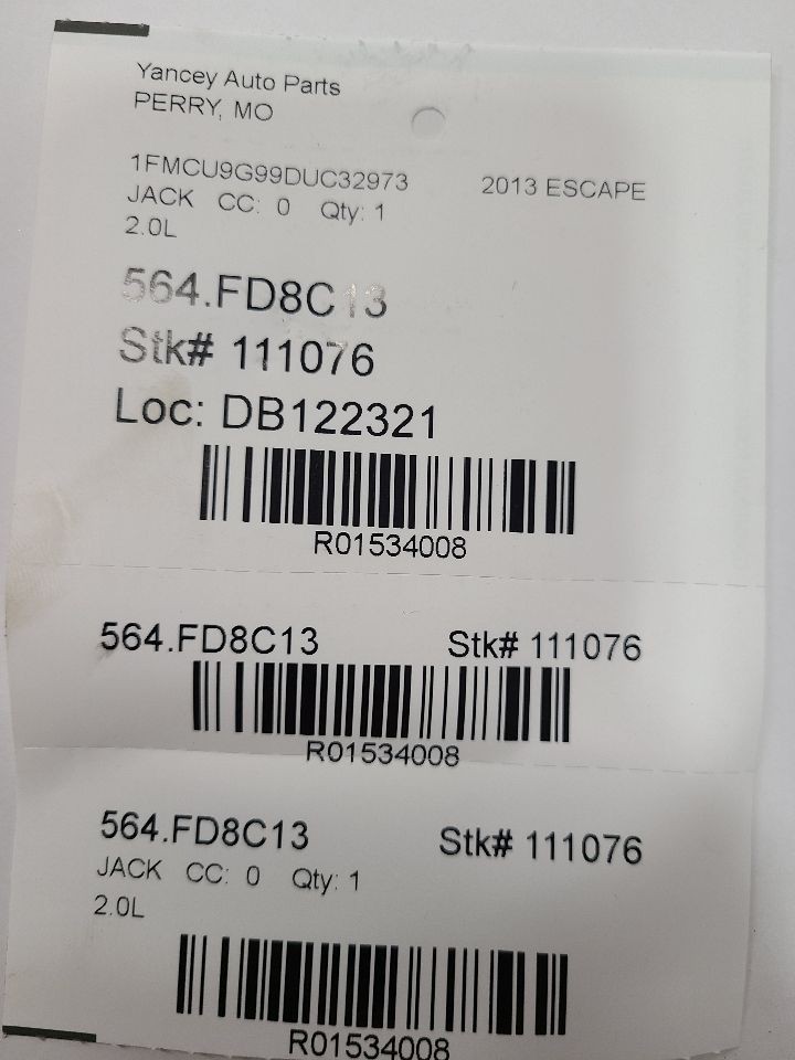 Floor Jack fits 2013 Ford Escape Grade A