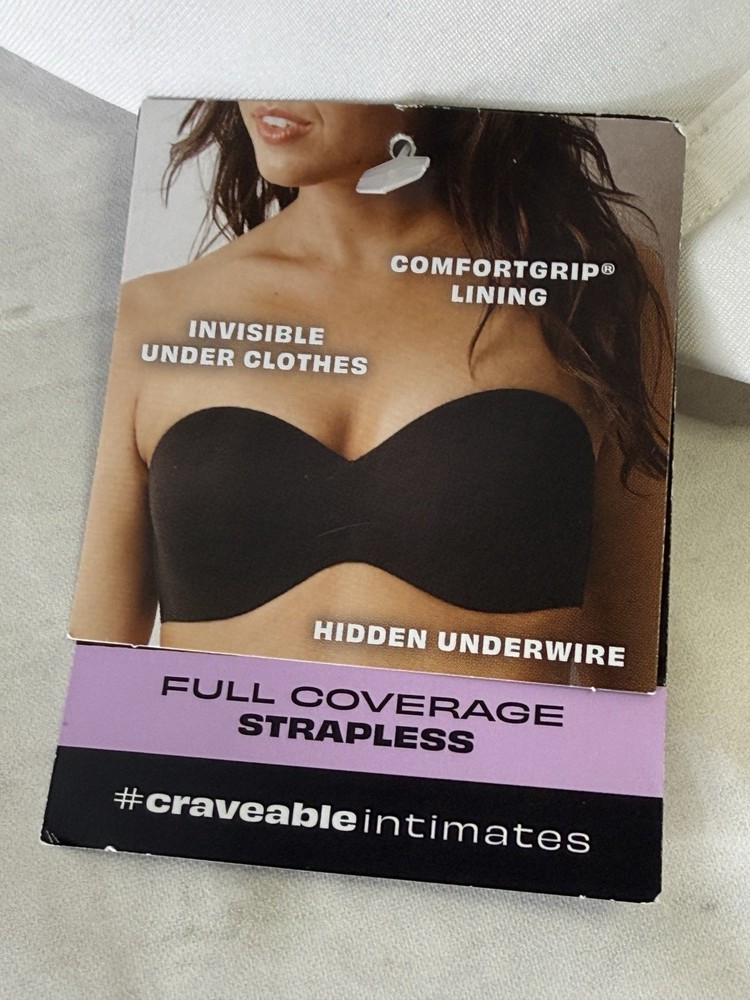 Maidenform Bra Full Coverage Convertible Strapless Bra #SN0004 White Size 40DDD