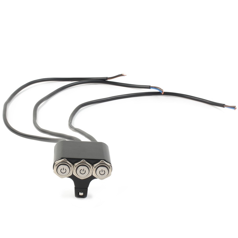 22mm 7/8" Push Button On/Off Headlight Fog Light Handlebar