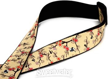 Levy's MPD2 Polyester Guitar Strap - Cherry Trees & Birds
