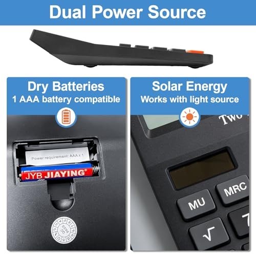 Large Display Desktop Calculator, 4 Function Basic Calculator with Big Buttons f