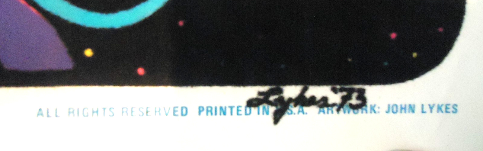 Authentic 1974 Elvis Presley Velvet Poster Blacklight Colorfull John Lykes Rare