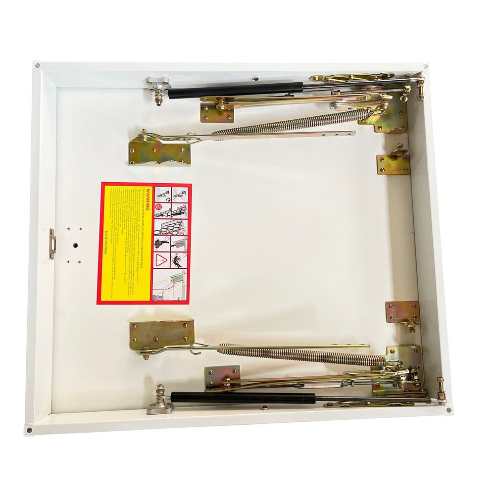 White Easy Pull Down Loft Ceiling Access Ladder Retractable Attic Ladder 9.84ft