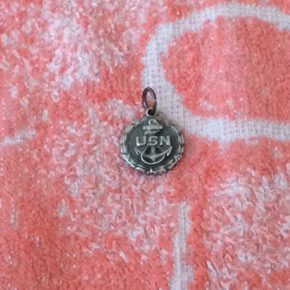 Vintage Sterling Silver USN charm AH602