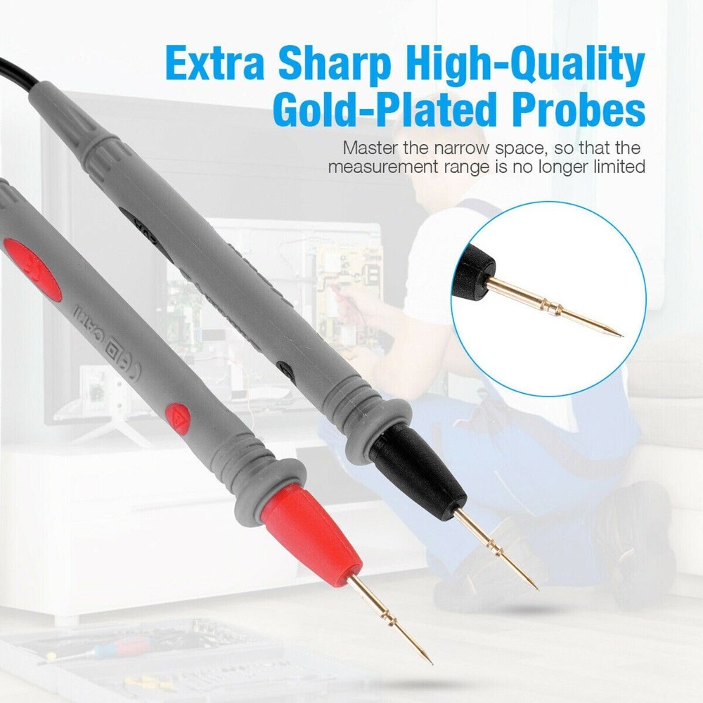 1/2X Multimeter Voltmeter Cable Thin Needle Tester Unique Probe Test Lead Cord