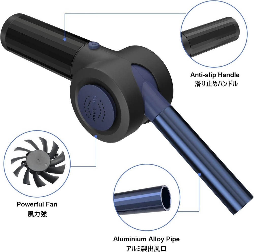 Battery Powered BBQ Air Blower: Lightweight & Foldable Fire Starter Tool