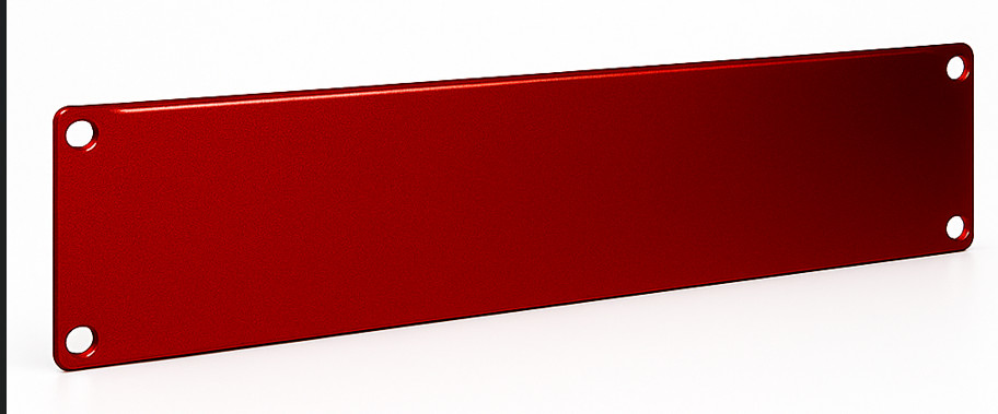 Candy Cherry 2U Rack Panel – 19” Solid Steel Faceplate – Custom Finishes!