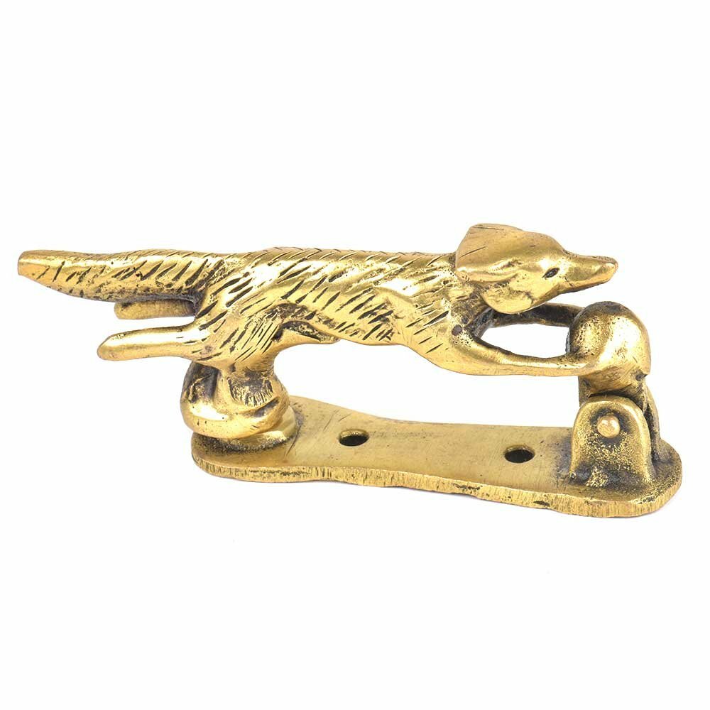 Handmade Brass Running Fox Design Door Knocker
