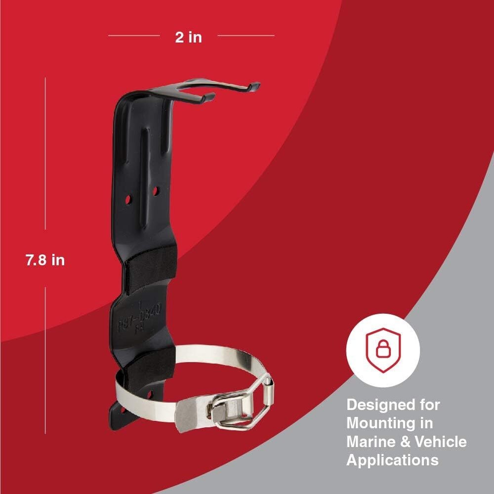 FIRST ALERT BRACKET2 Replacement Fire Extinguisher Bracket,Black 1, Black