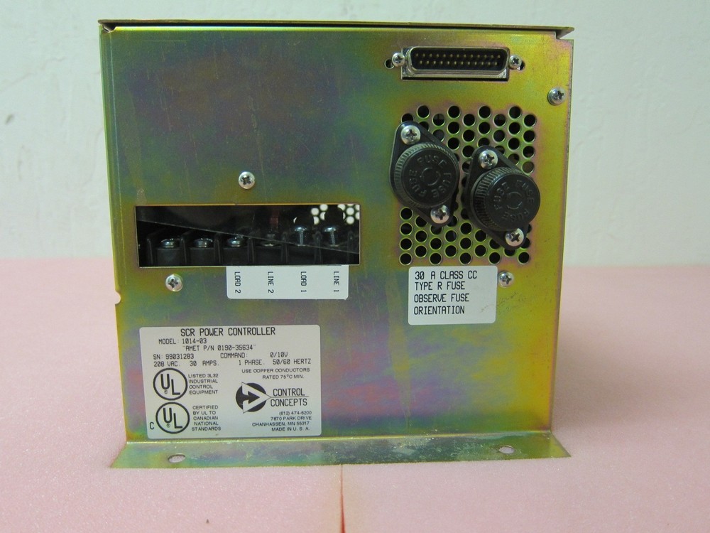 Control Concepts 1014-03 AMAT 0190-35634, SCR Power Controller