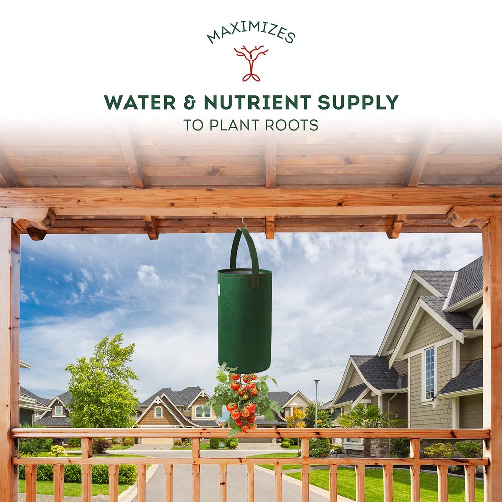 2-Pack Upside Down Tomato Planter Hanging Vegetable Garden Growing System