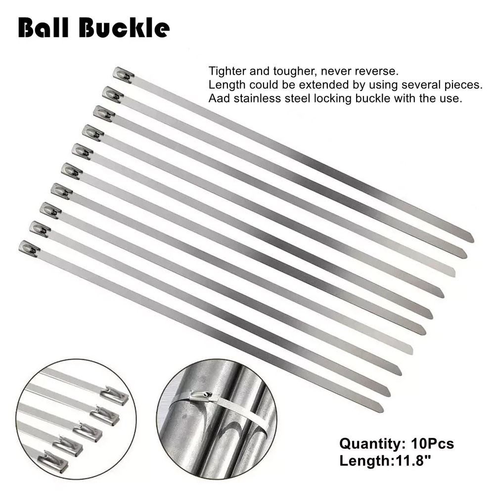 2" x 50' Titanium Exhaust Wrap for Car Headers with Stainless Steel Zip Ties