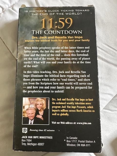 11:59 The Countdown VHS Dr Jack Rexella Van Impe