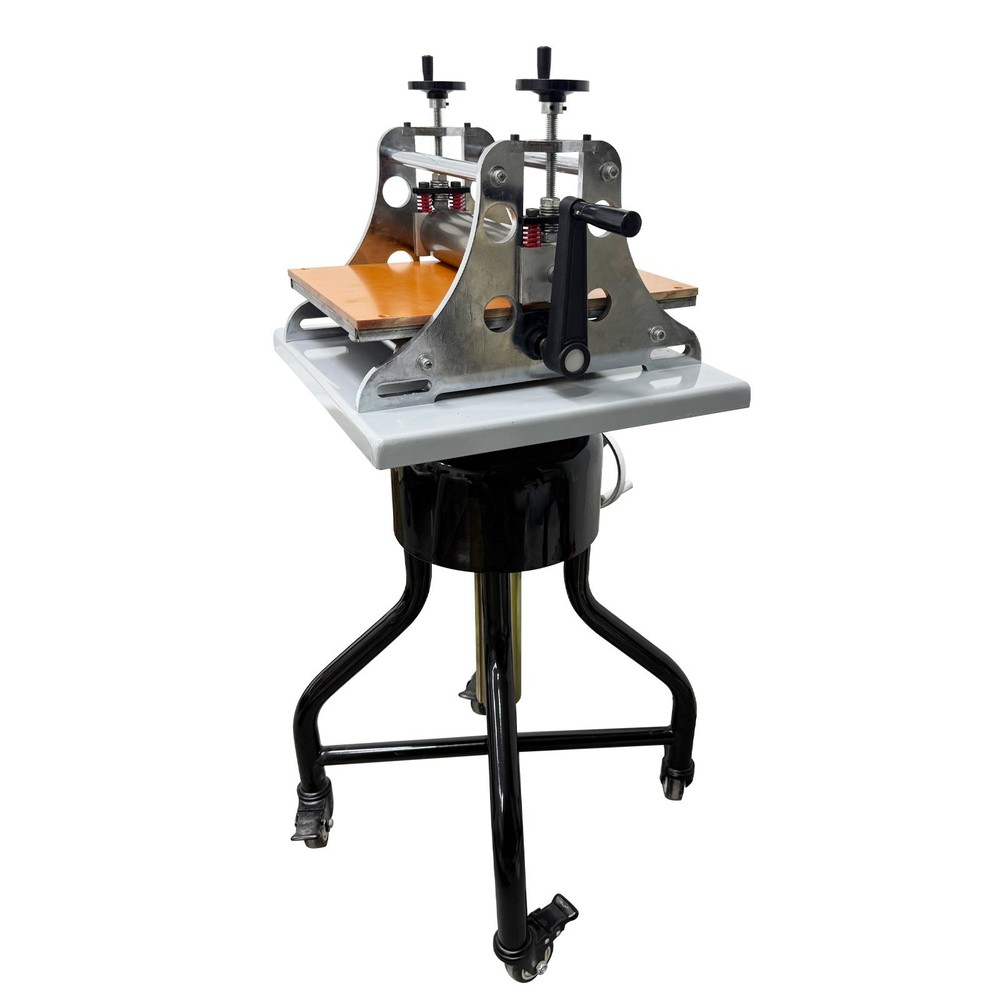 Printmaking Machine,Sculpture Turntable & Printmaking Press Combo Set 360° Rotat