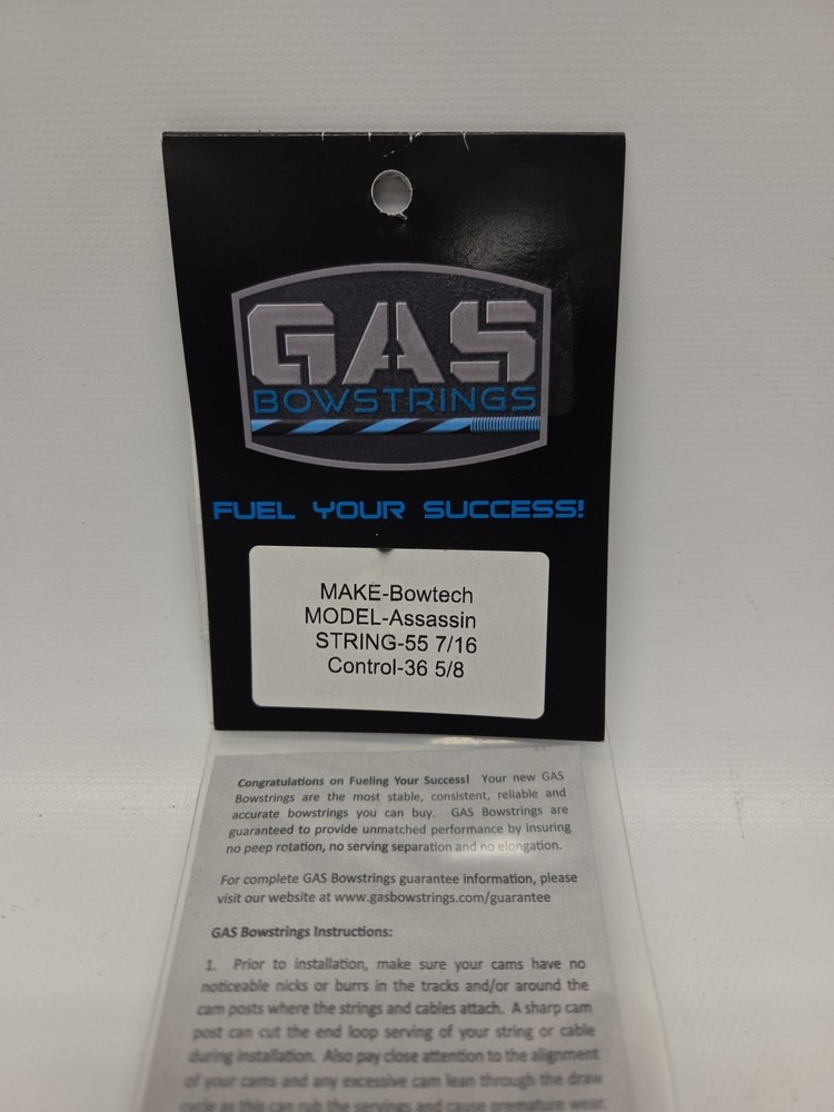 GAS HIGH OCTANE STRING AND CABLE SET RED/BLACK BOWTECH ASSASSIN