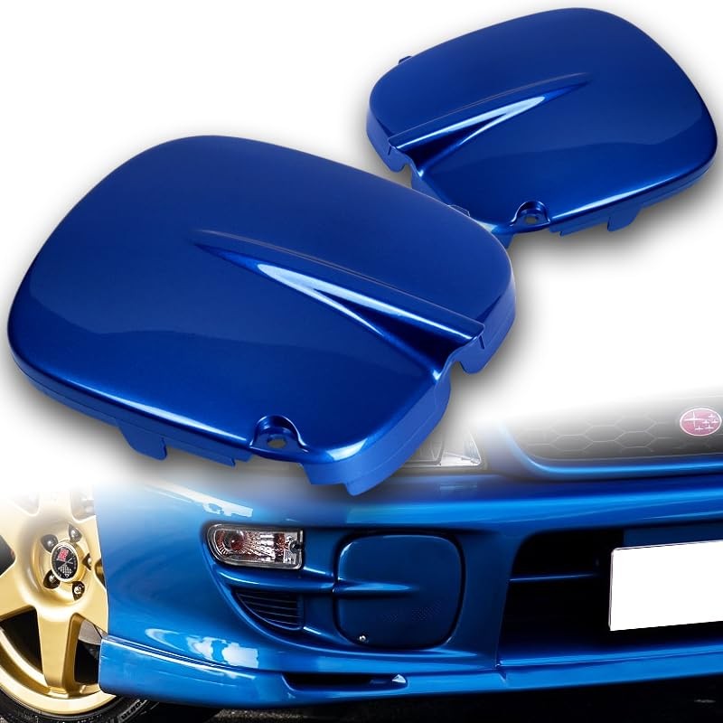 Pair ABS Materials Fog Light Lamp Bumper Bezel Cover Cap (Blue)