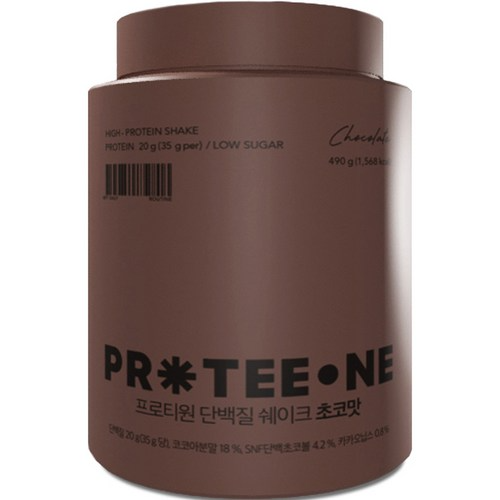 ProteeOne protein shake chocolate flavor, 490g, 1 container