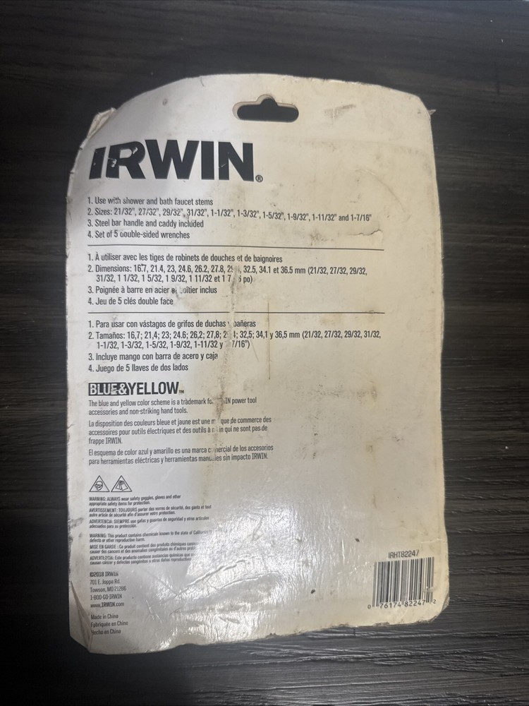 Irwin Plumber’s Valve Socket Set IRHT82247