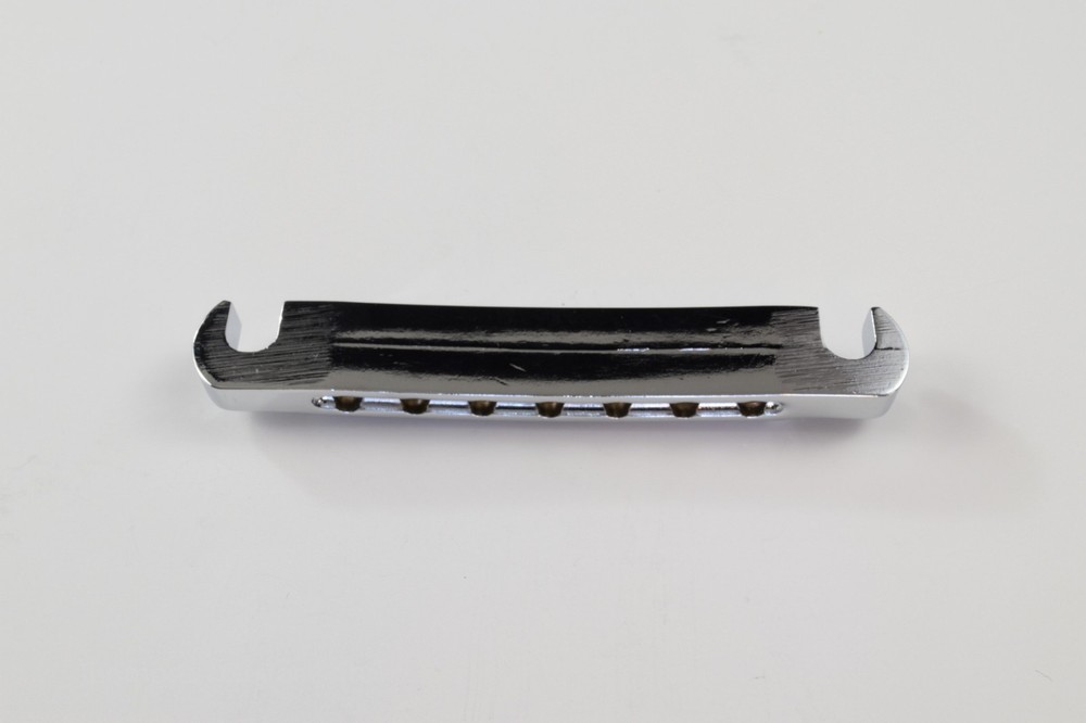 7-String Stop Tailpiece in Chrome and Black