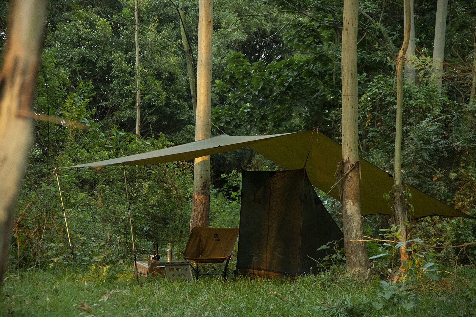 OneTigris Bulwark Camping Tarp, 100 Waterproof Bushcraft Shelter, Lightweight
